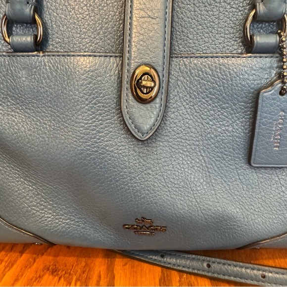 Coach Mercer Blue Crossbody Satchel Purse Multiple Pockets Roomy Dustbag - Picture 8 of 16